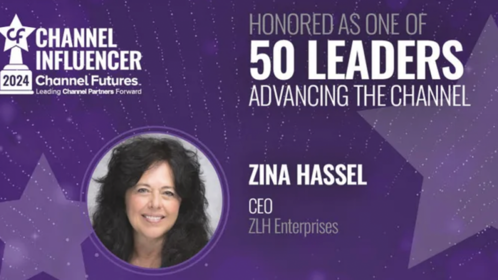 zina hassel, honored as one of the 50 leaders advancing the channel.